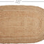 Alfombra ovalada yute con almohadilla 31x44in