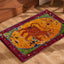 Alfombra vintage 2x3ft flores orientales antideslizante