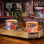 Set 2 Tazas Té y Platillos Cerámica 8.5oz Expreso Apilables