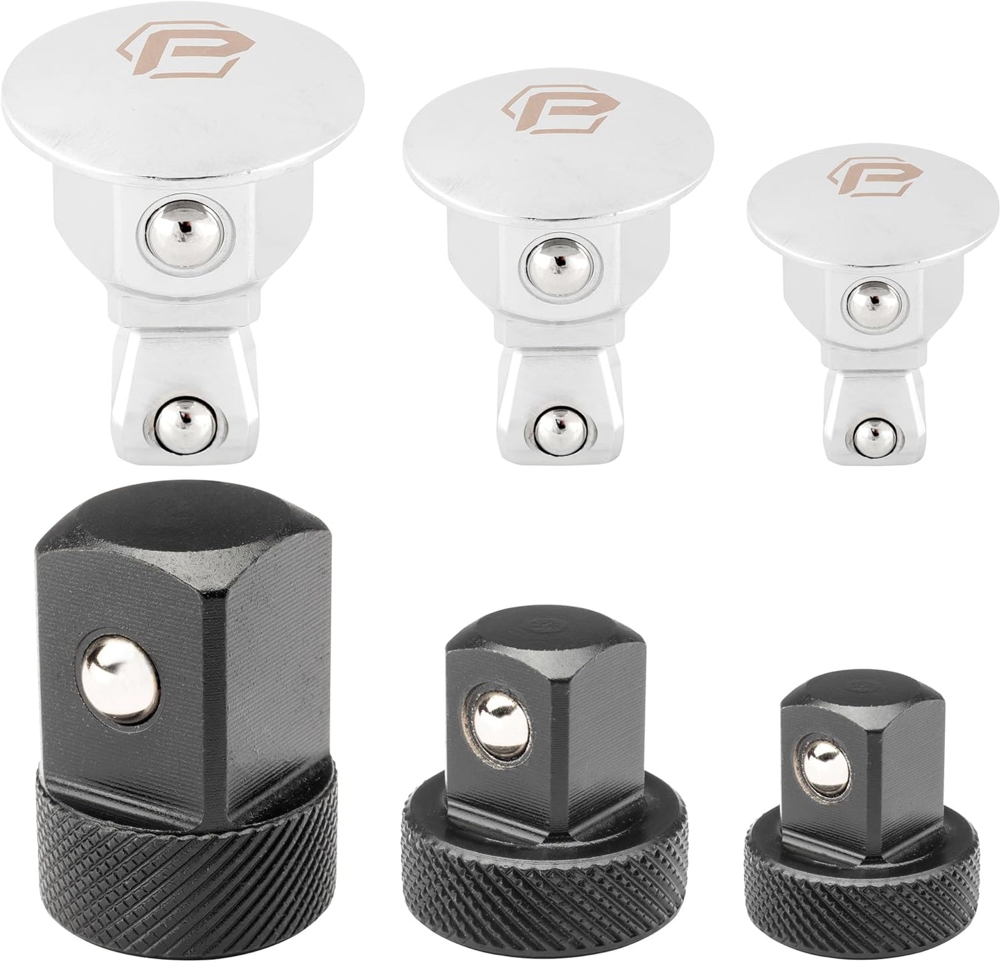 Set adaptadores llave oscilante enchufe 1/4 3/8 1/2"
