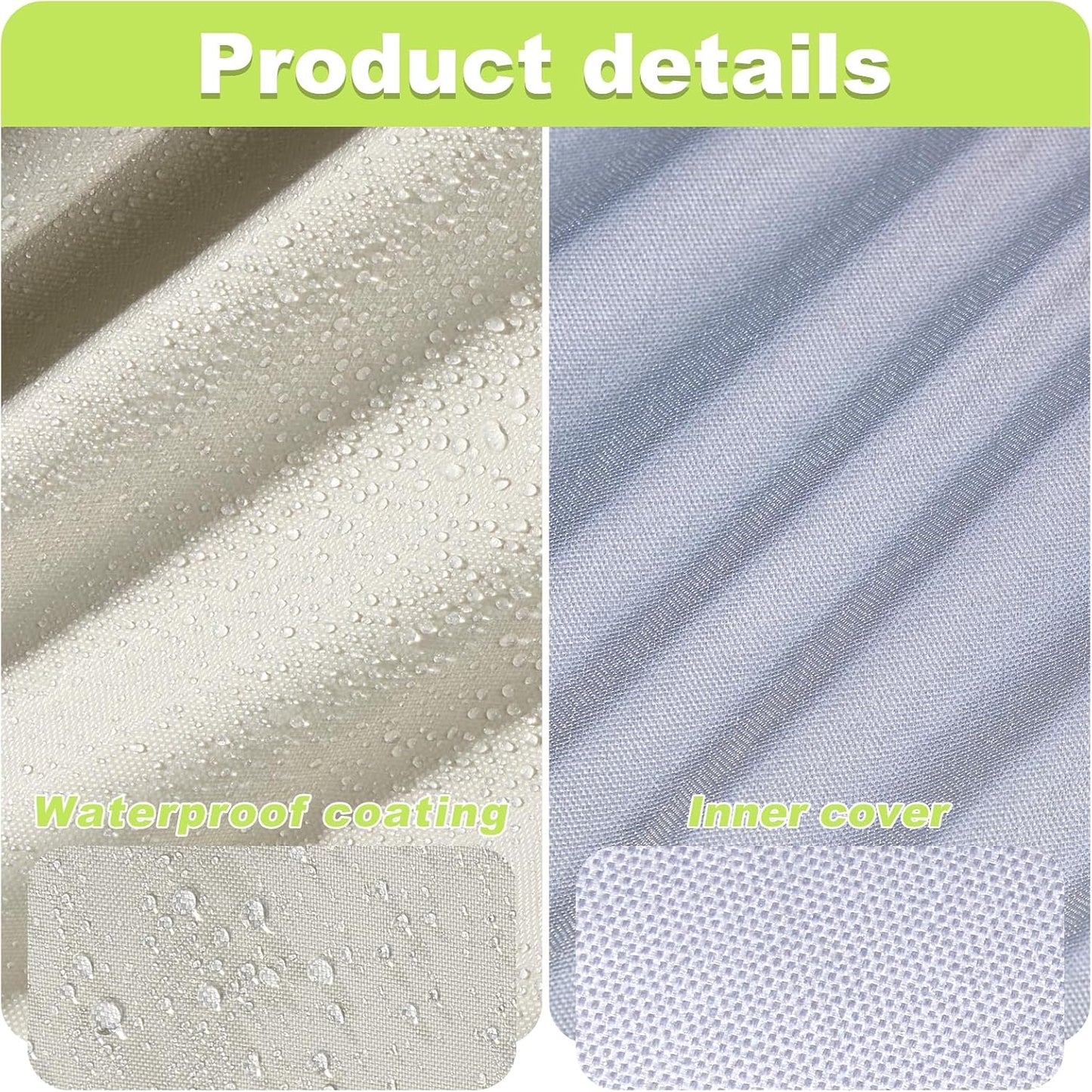 Funda apilable silla patio impermeable 210D