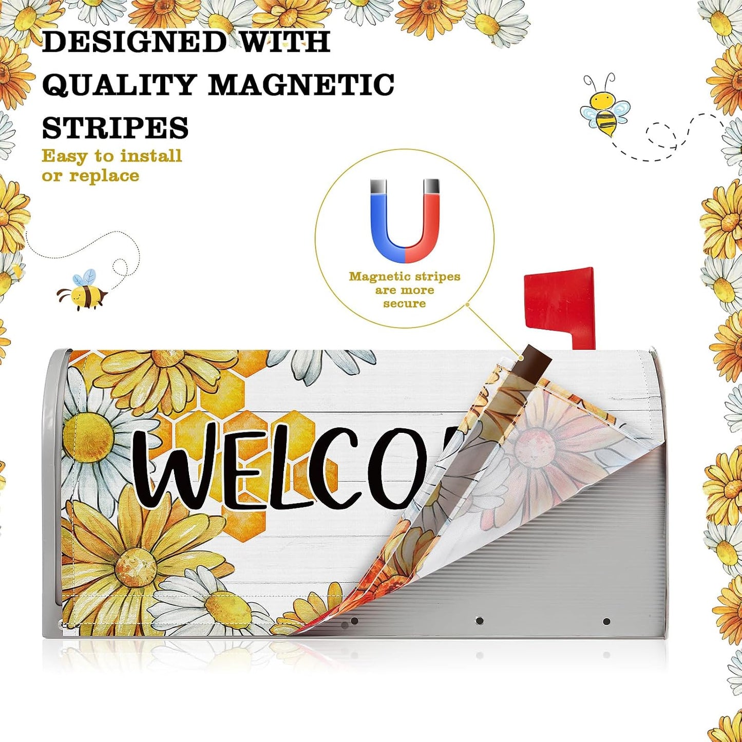 Funda magnética buzón primavera verano 21x18pulg jardín