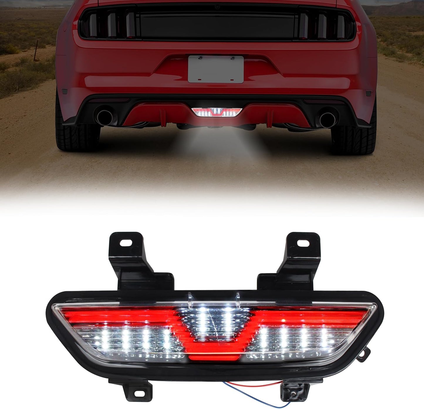 Luz parachoques trasero Ford Mustang LED roja 1PCS