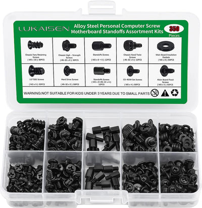 Kit 350 S separadores acero carbono negro 6-32 a M3 SSD 2.5