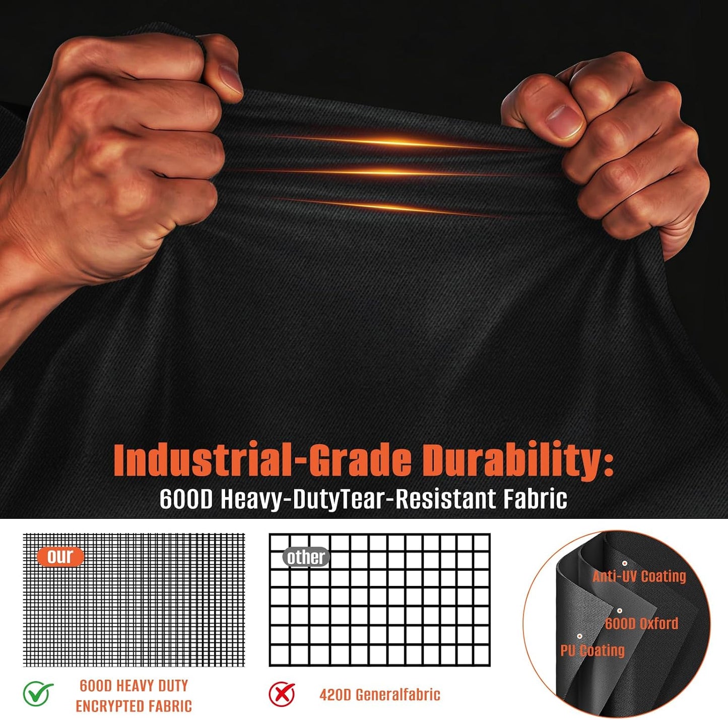 Funda mesa silla patio 108x82" 600D impermeable resistente
