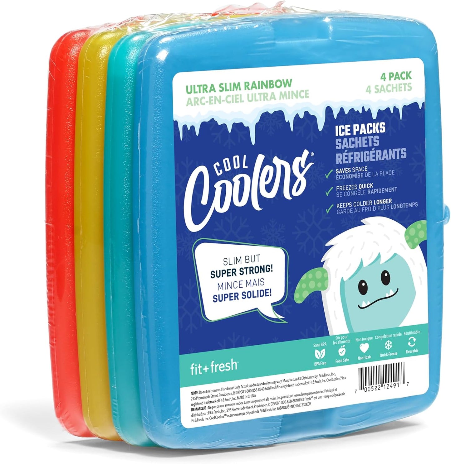 4 Pack Bolsas Hielo Reutilizables Ahorro Espacio