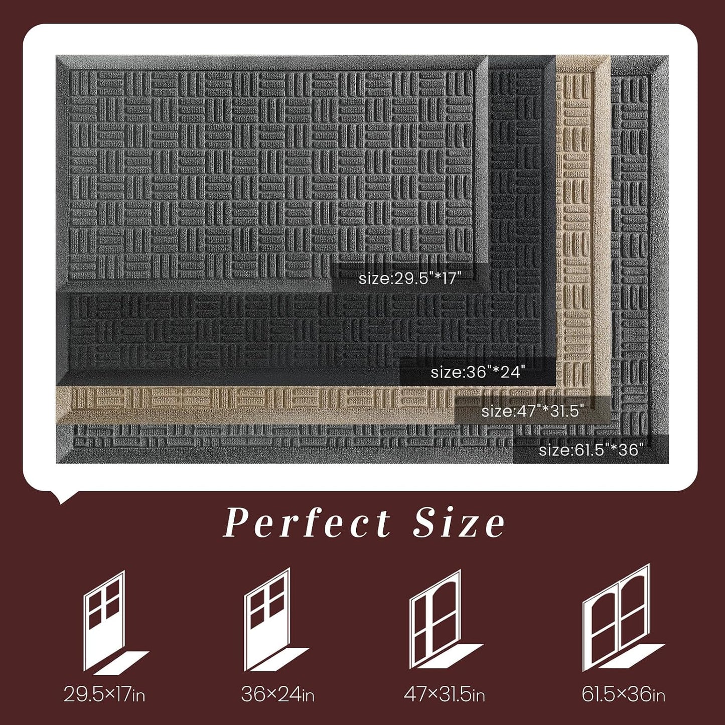 Alfombra puerta antiderrap goma natural