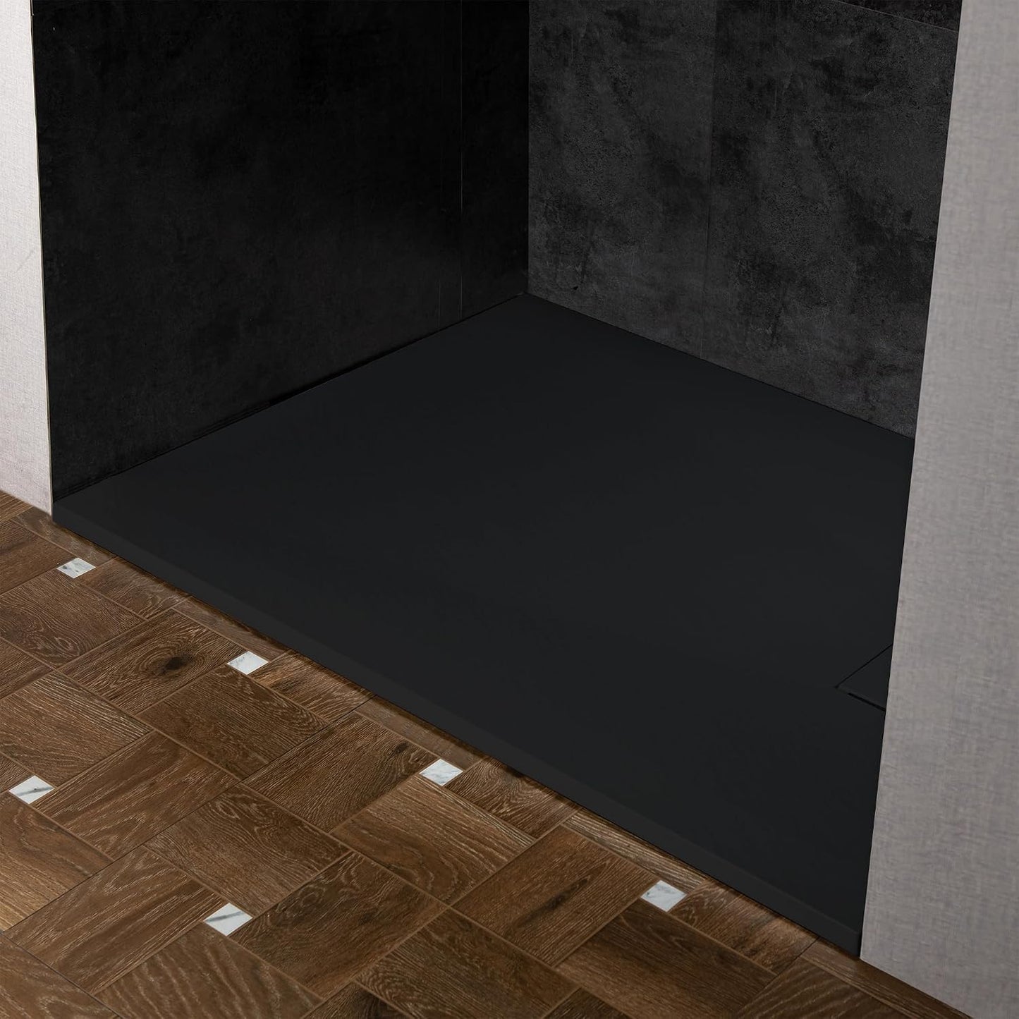 Base ducha drenaje extremo 59x35.4pulg reversible