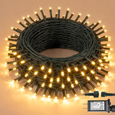 Guirnalda luces LED 100pzas 33ft enchufables impermeables