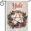 Bandera jardín Yule lino señal doble cara solsticio invierno