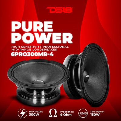 Altavoz automóvil 6.5" 102dB 150W RMS 4 ohmios