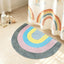 Alfombra baño medio círculo microfibra suave 17.7x27.6pulg