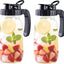 Jarra vidrio 64oz boca ancha 2qt para agua café leche