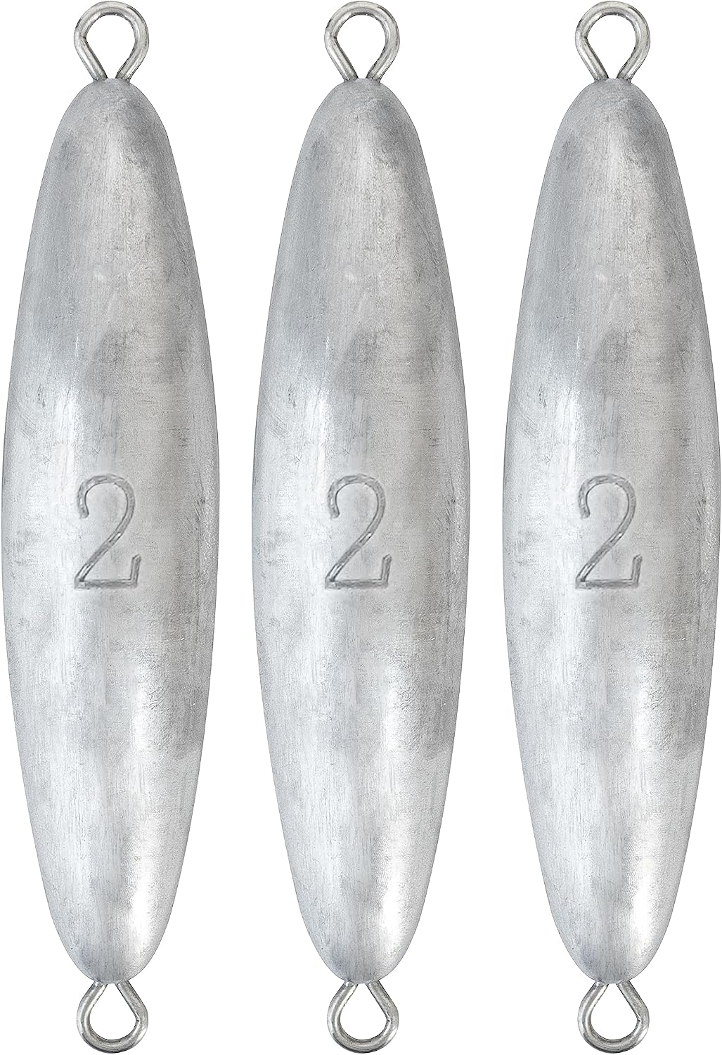Plomo torpedo doble anillo agua salada 2-48oz