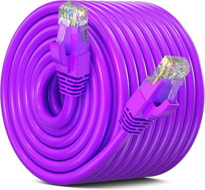 Cable Ethernet Cat 6 300pies 10gbps UTP Morado