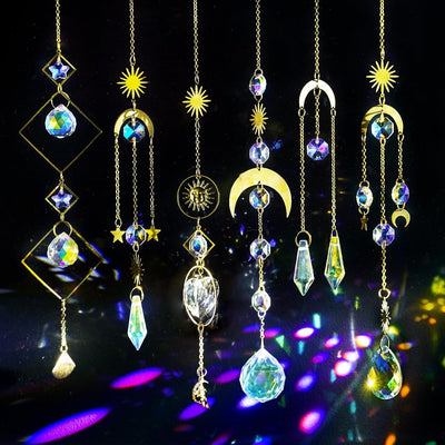6 Atrapasoles Colgantes Cristal K9 Arcoíris para Gatos Hogar