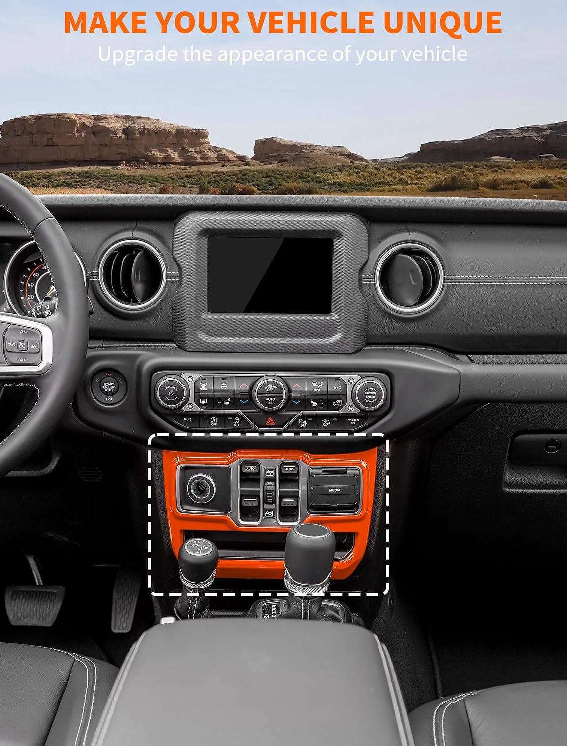 Cubierta panel central Jeep Wrangler JL JLU Gladiator JT