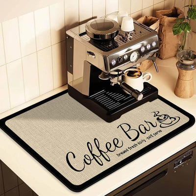 Tapete goma absorbente para encimera café 17x31.5pulg