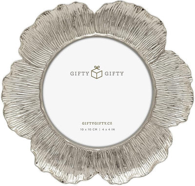 Marco foto circular floral 4x4pulg para decoración hogar boda