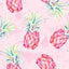 Papel tapiz piña rosa 17.7x354" extraíble para paredes