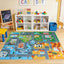Alfombra coche niños respaldo antiderrap lavable 4 estaciones