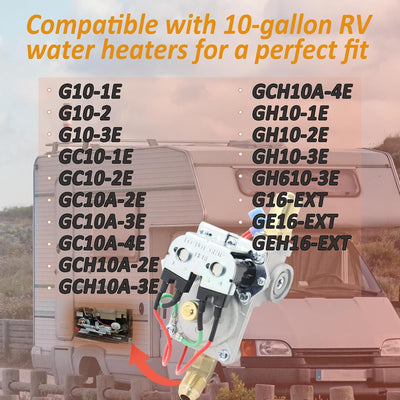 Válvula gas calentador agua 92089 RV comp Atwood GC10A-4E