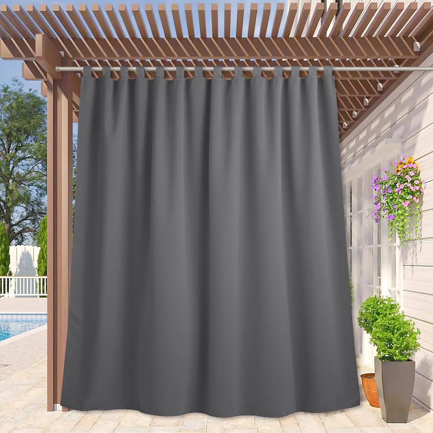 Cortinas opacas para interior exterior con pestaña