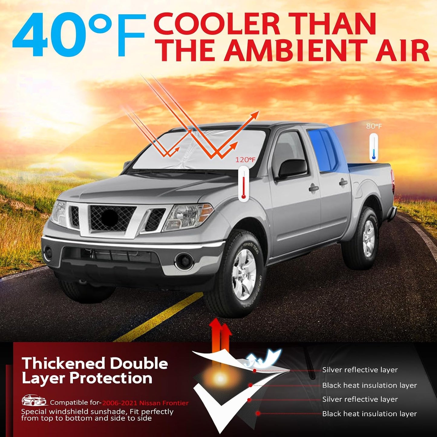 Parasol plegable para Nissan Frontier 06-21