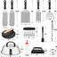 Kit 18 accesorios plancha teppanyaki acero inox