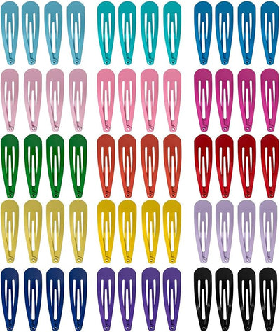 60 Pasadores Cabello Metal 2pulg Niños Niñas 15 Colores