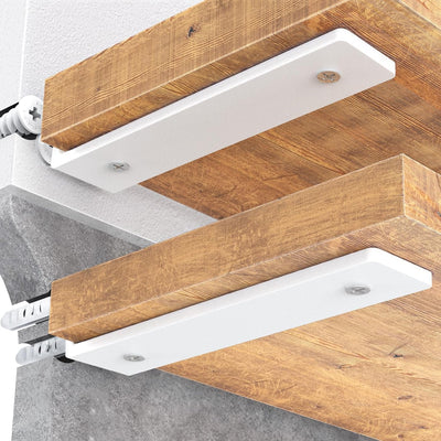 Soportes estante flotante 4" para 2x4 metal 4 Pzas