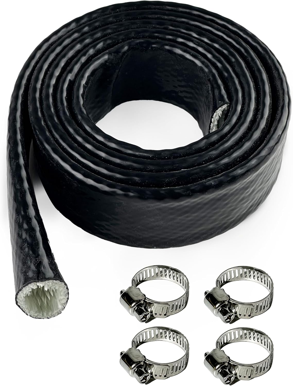 Manga ignífuga con blindaje térmico 5/8" 4 abrazaderas