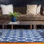Alfombra área rectangular 2x2pulg x 3x1pulg azul oscuro