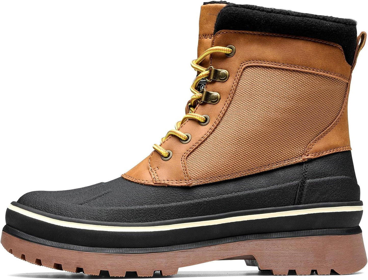 Botas nieve impermeables aisladas forro piel hombre