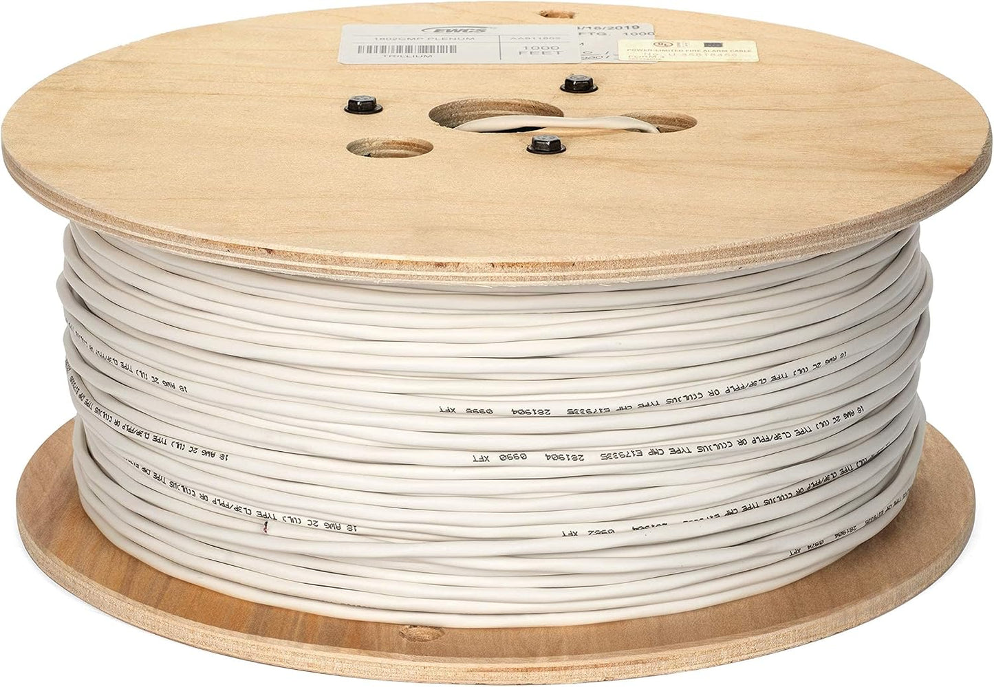 Cable seguridad sonido 18 AWG 2/C 1000pies Plenum Str CMP