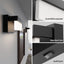 Aplique pared negro LED 8pulg interruptor 4000K