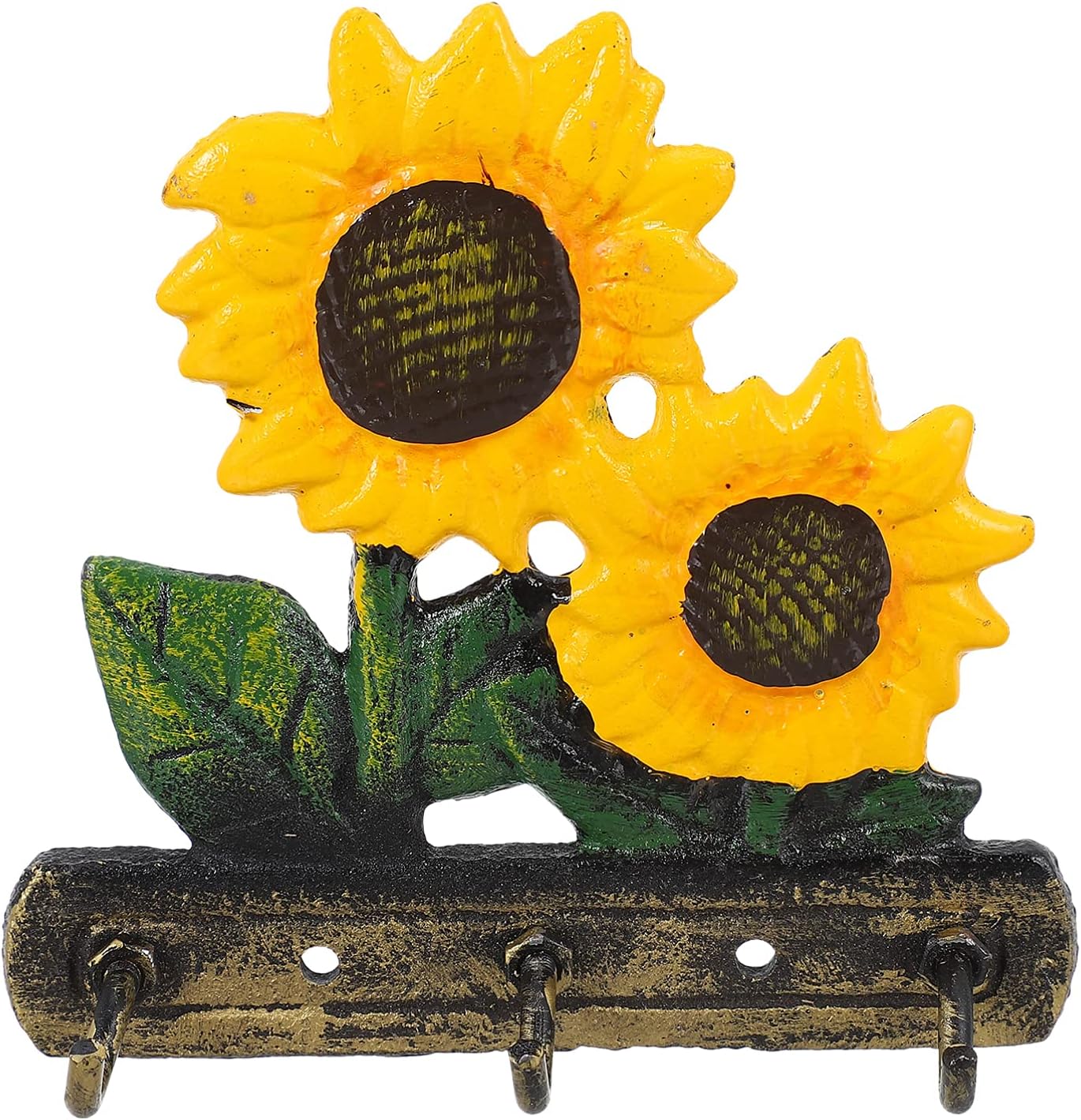 Gancho pared girasol 3 ganchos metal organiz. 4.52"