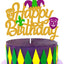 Decoración tarta cumpleaños Mardi Gras flor de lis