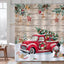 Cortina ducha camión rojo navidad 72x72pulg poliéster