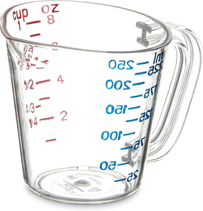 Taza medidora plástico transparente pack 12