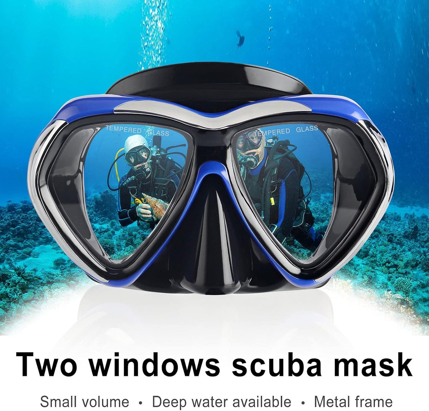 Máscara buceo adulto gafas esnórquel antivaho vidrio