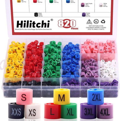 Marcadores percha codificados colores set 820 pzas