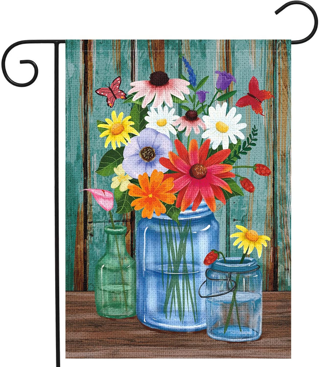 Bandera jardín primavera 12x18pulg doble cara decoración exterior