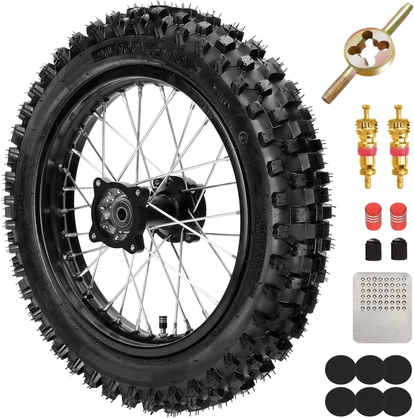 Rueda trasera bicicleta cross 14" comp SSR Apollo 150cc