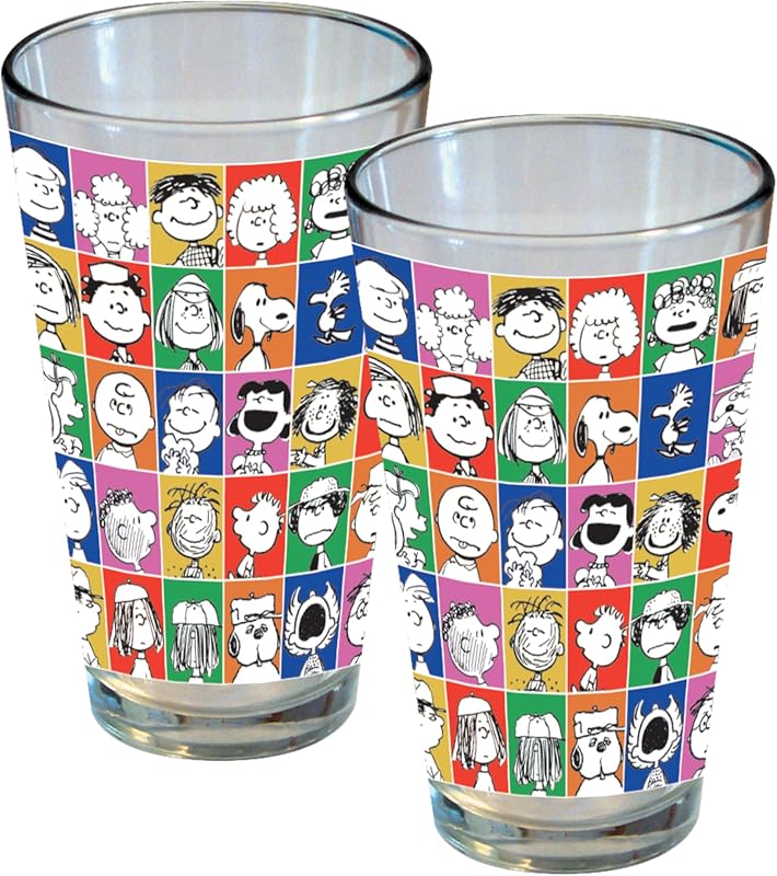 Juego 2 vasos pinta Peanuts 75 Aniversario