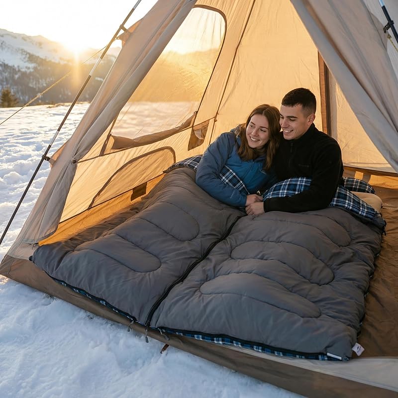 Saco dormir ligero compresible para frío y calor campamento