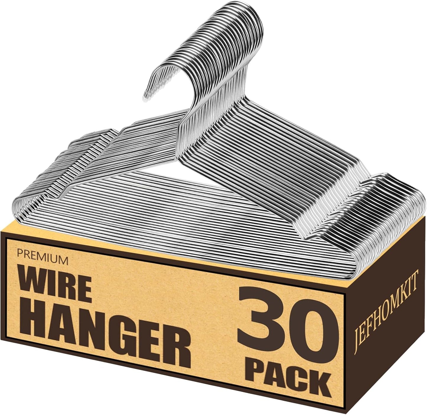 Perchas acero inox antidesliz 16.5pulg set 30