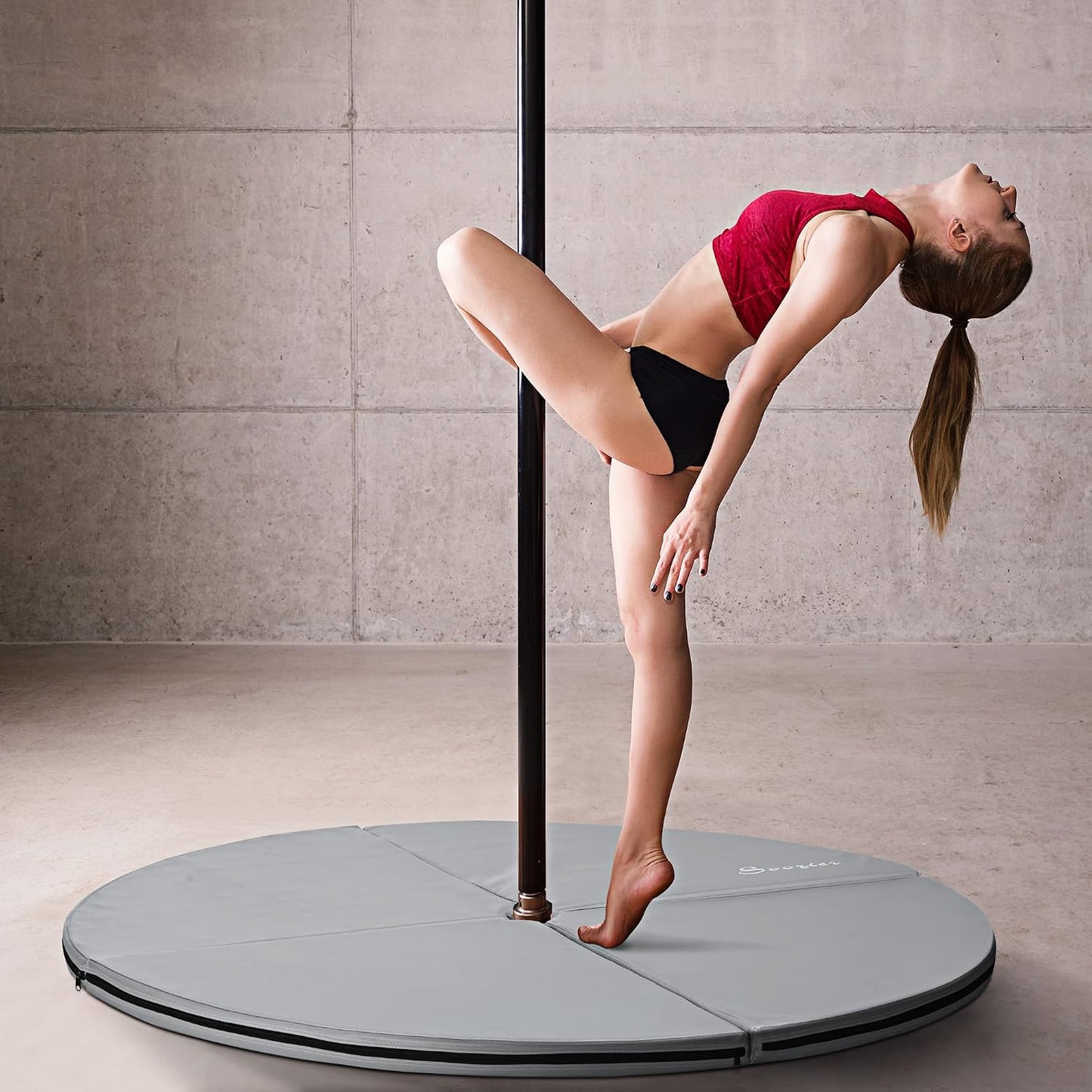 Tapete baile poste 2pulg x5ft plegable hogar ligero