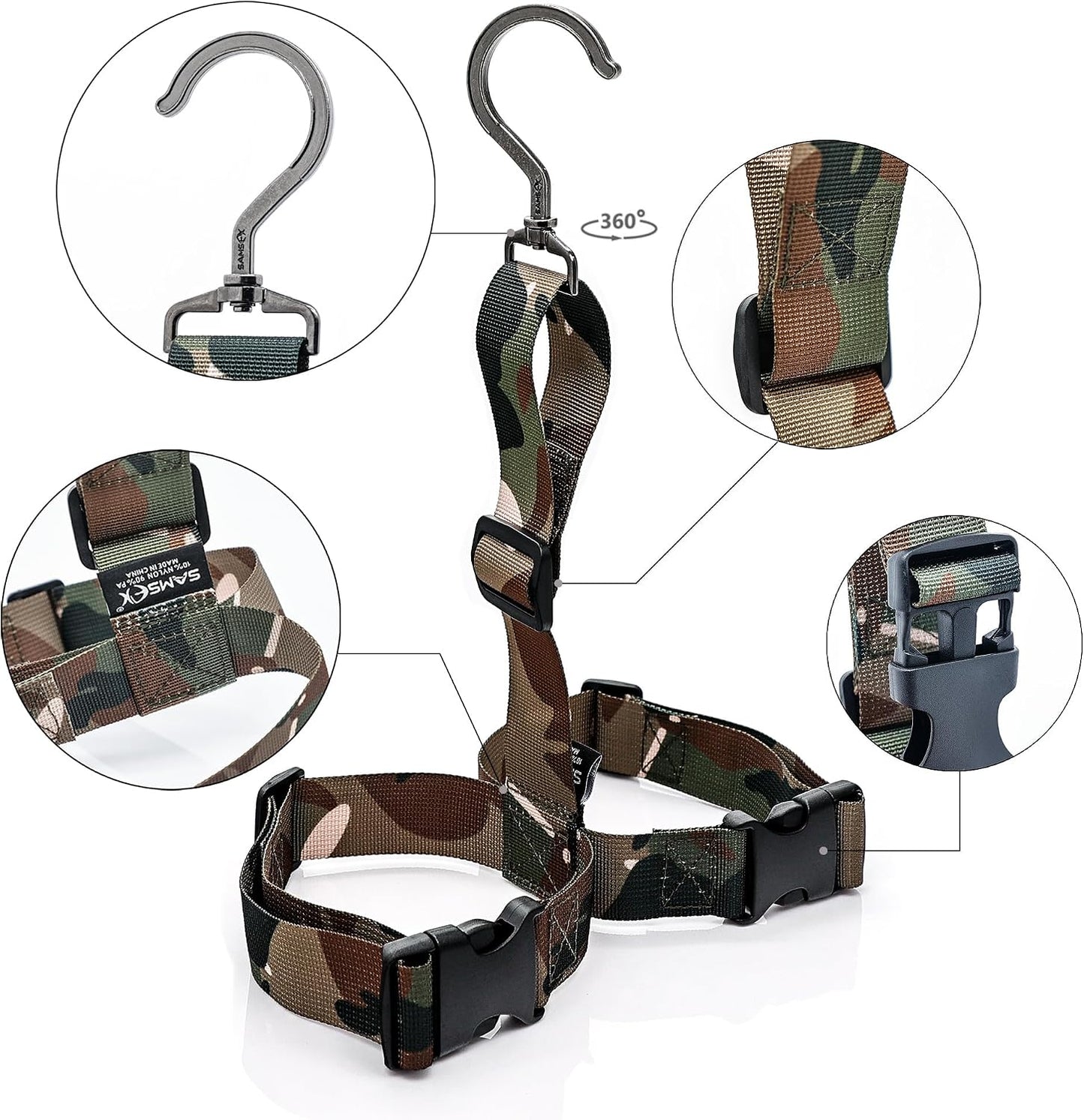 Correa ajustable para colgar botas pesca almacenamiento