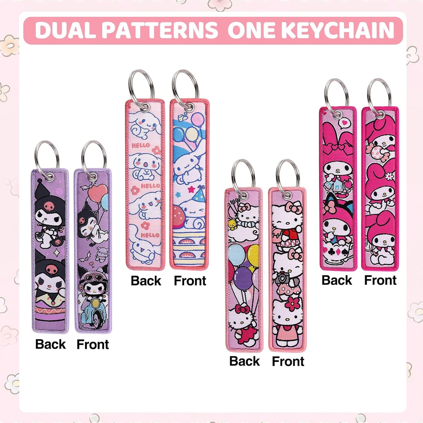 Llavero anime gato rosa pack 4 JDM Jet Tag para motos y autos